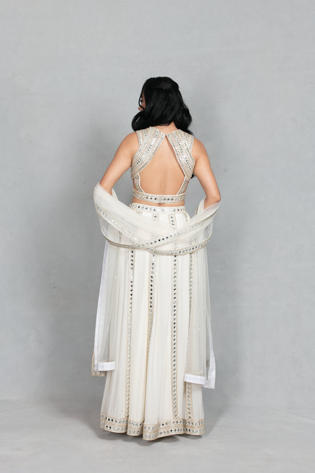 Amrapali Lehenga Set with Dupatta in Off White