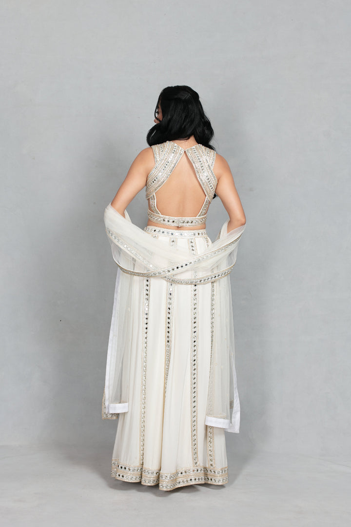 Amrapali Lehenga Set with Dupatta in Off White