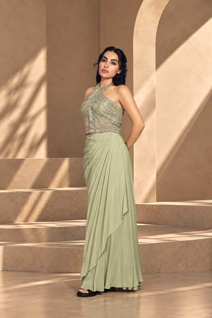 Virsa Cord Set in Sage Green