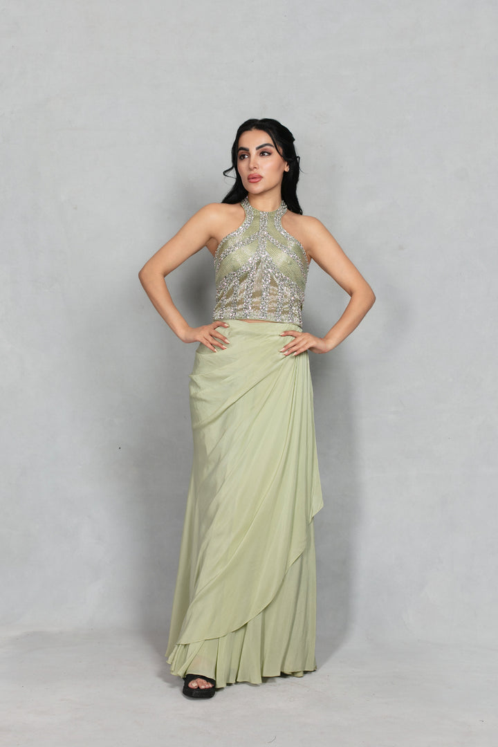 Virsa Cord Set in Sage Green