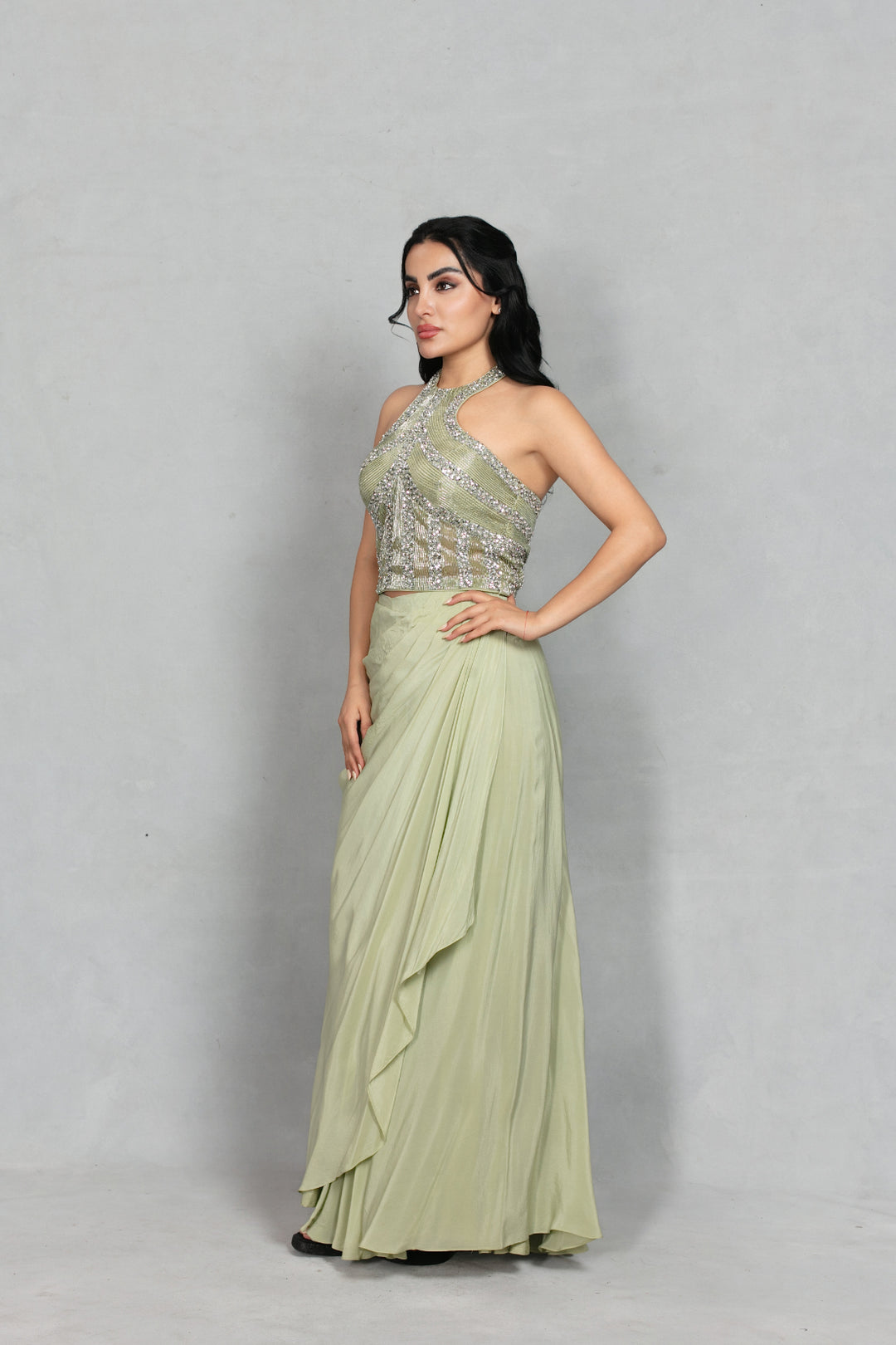 Virsa Cord Set in Sage Green