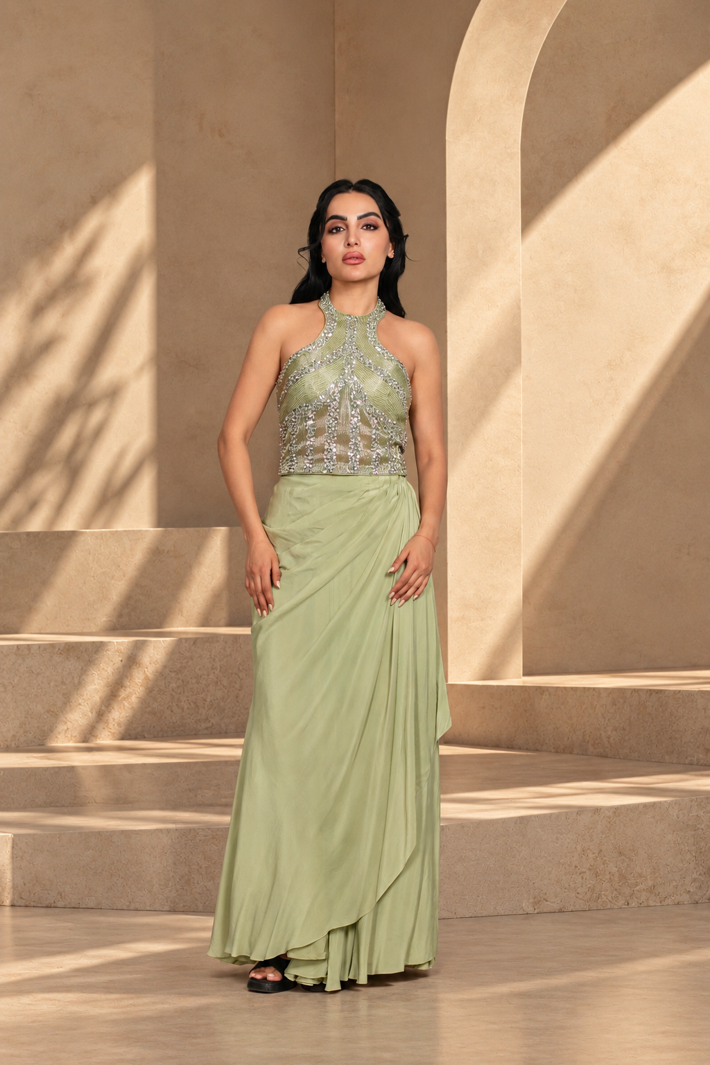Virsa Cord Set in Sage Green