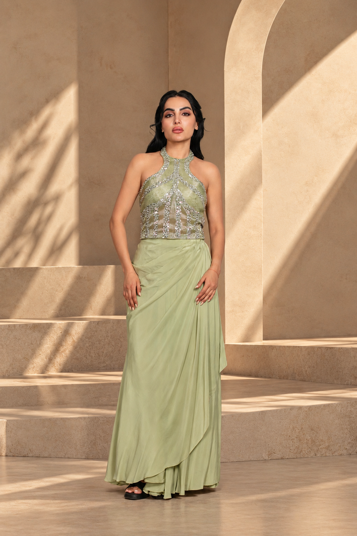 Virsa Cord Set in Sage Green