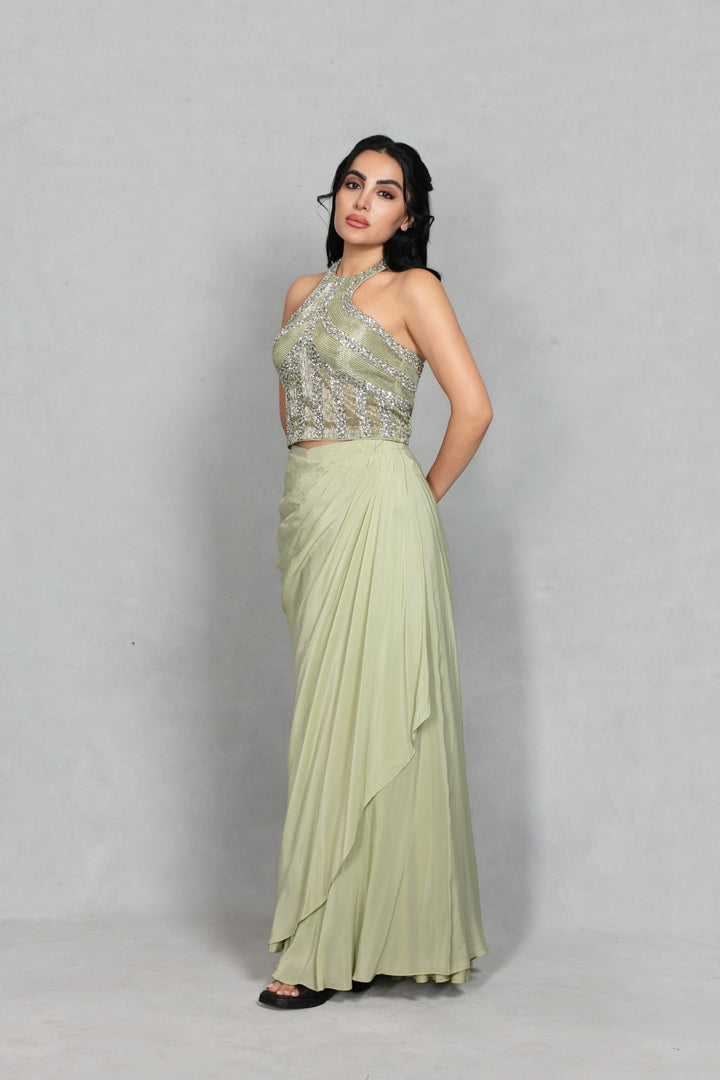Virsa Cord Set in Sage Green