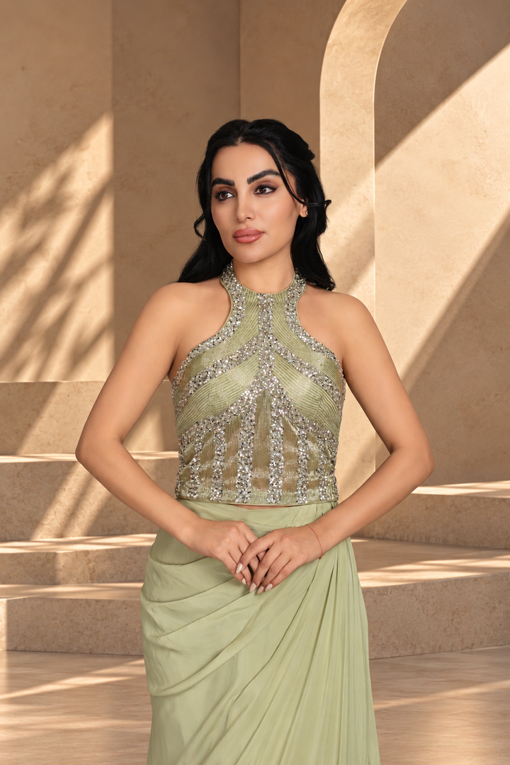 Virsa Cord Set in Sage Green