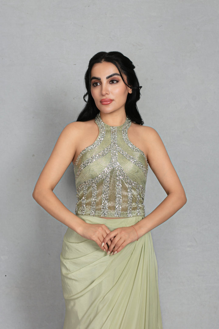 Virsa Cord Set in Sage Green