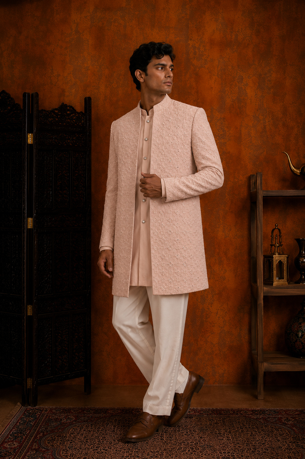 Aahang Indo Western Jacket Set