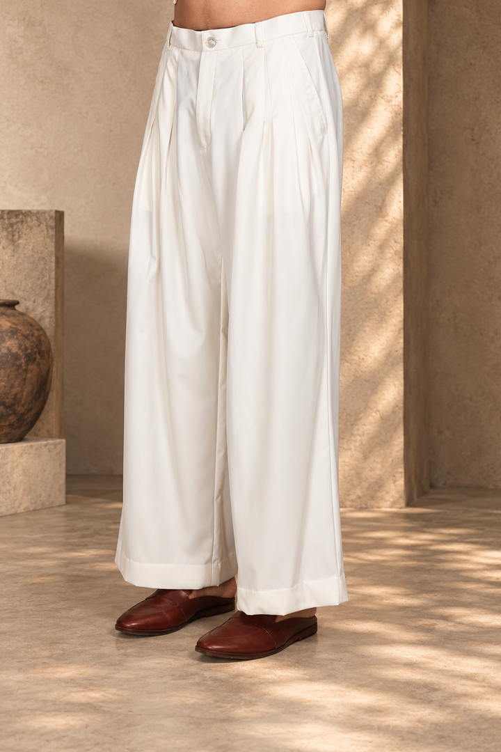 Naksh Indo - Western Jacket Set in White