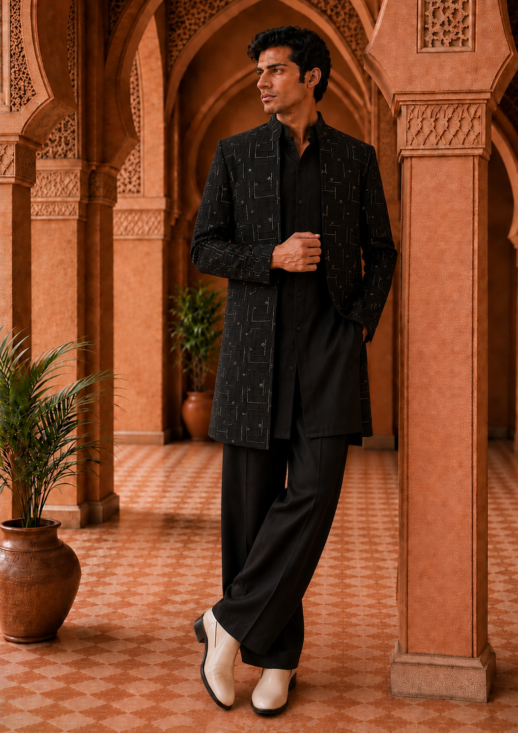 Tavas Indo Western Jacket Set