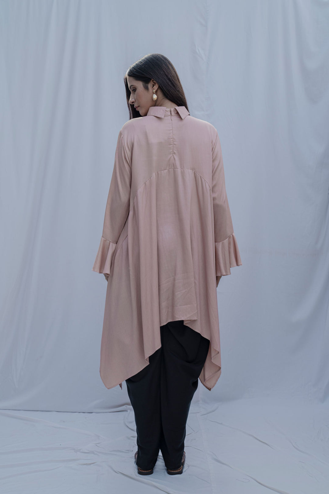 Asymmetric top with Bell Sleeves