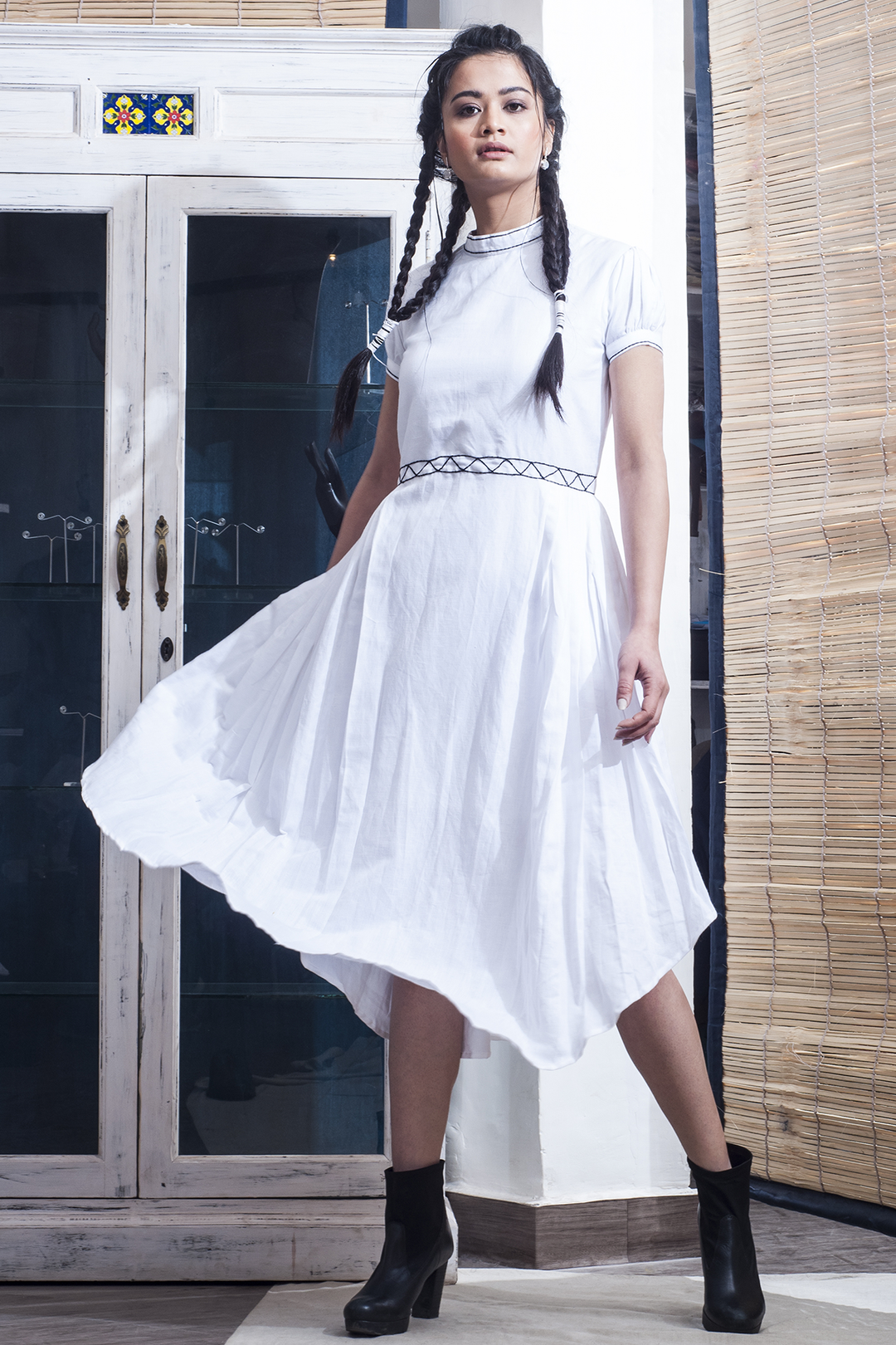 Ramira - White Asymmetric Dress