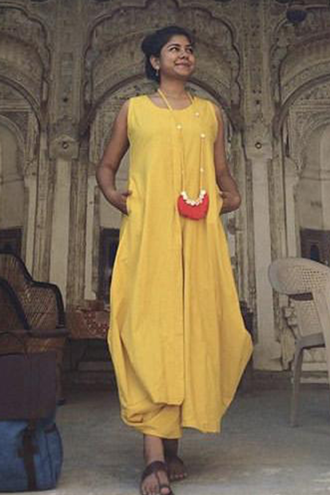 Mahima - Mustard Jumpsuit Dress
