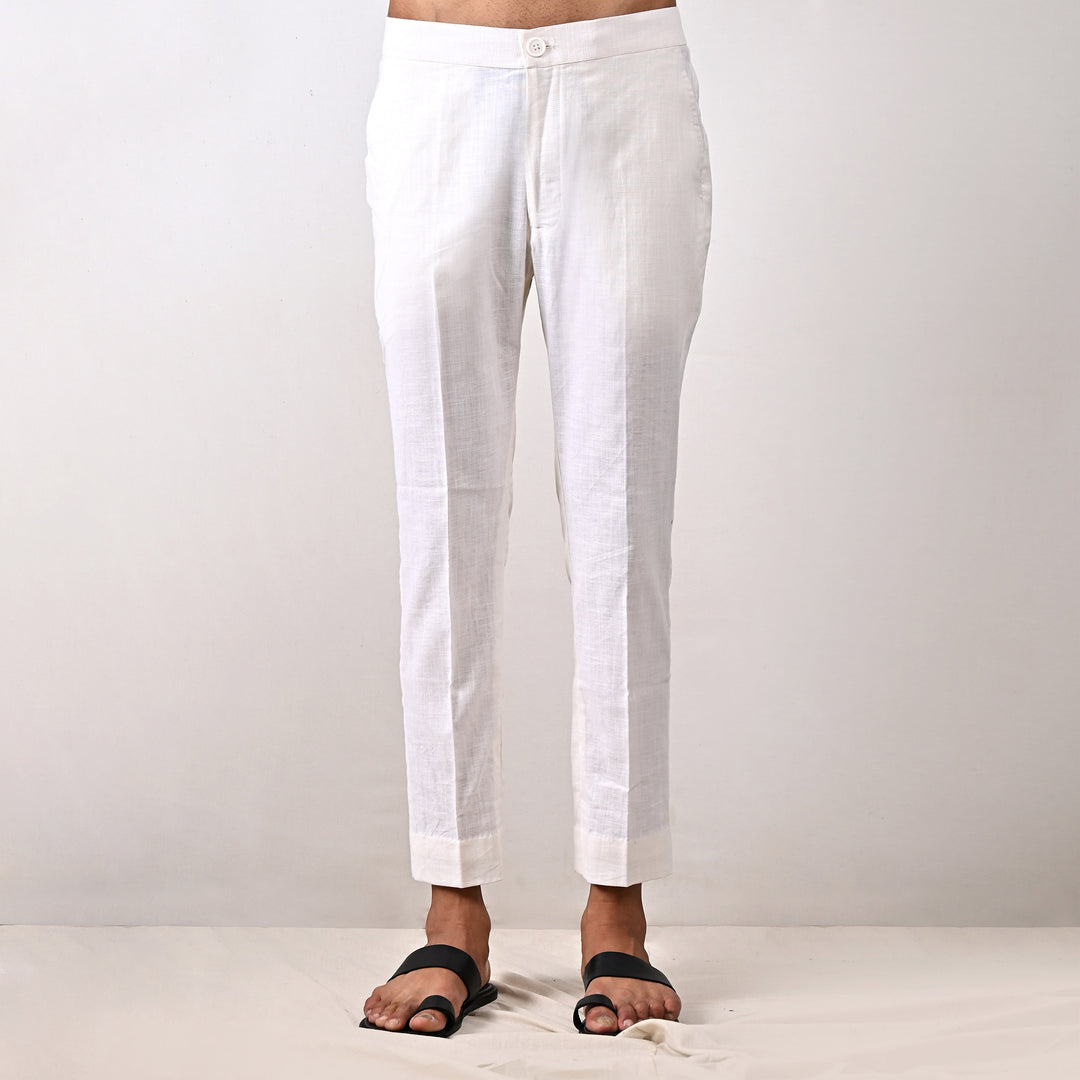 Everett - Dark Mahogany Asymmetrical Kurta With Off White Pant Set