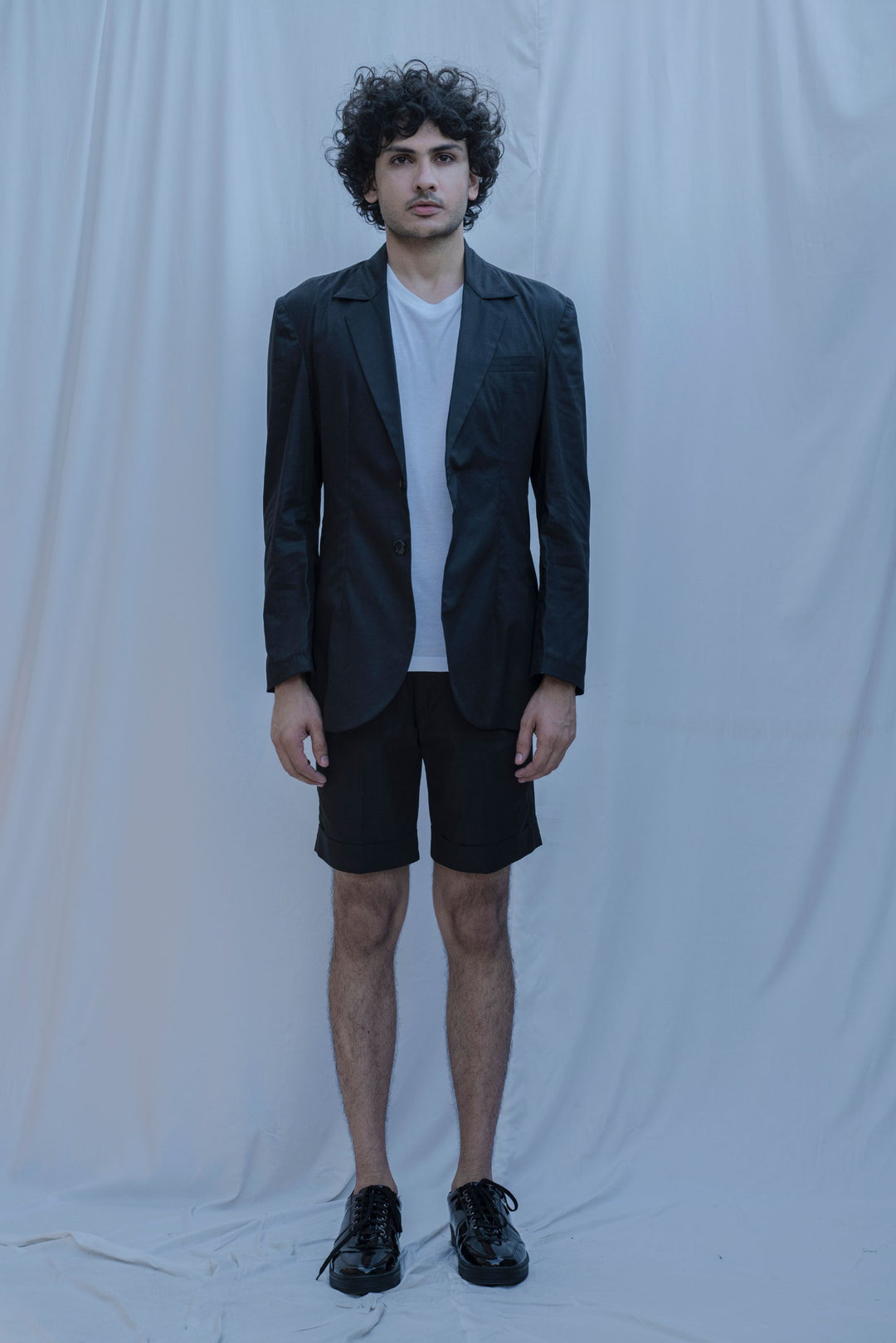 Diego-Black Suit With Short Pant Set