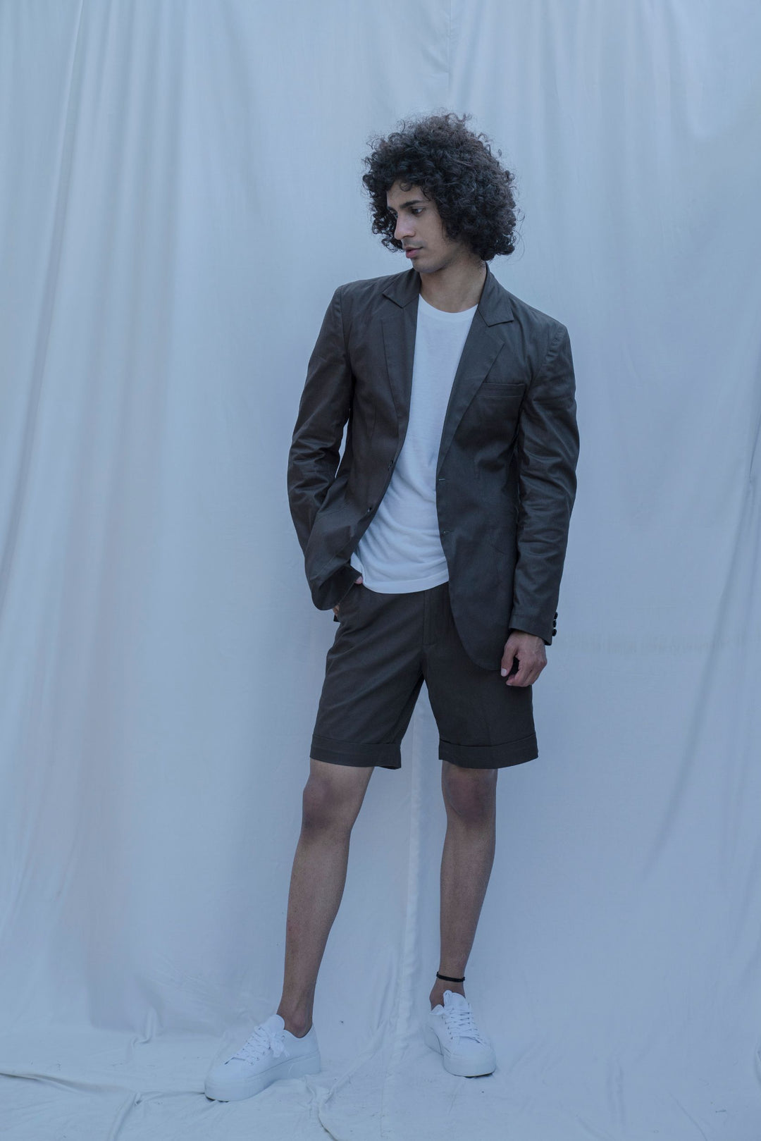 Honolulu - Brown Suit With Short Pant Set