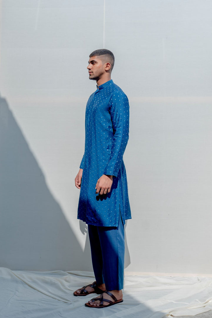 Bedouin- Turquoise Blue Straight Kurta & Pant Set