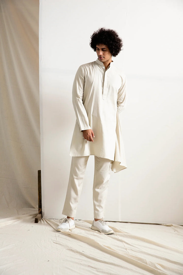 Solace - Tie & Dye Jacket with White Kurta Set