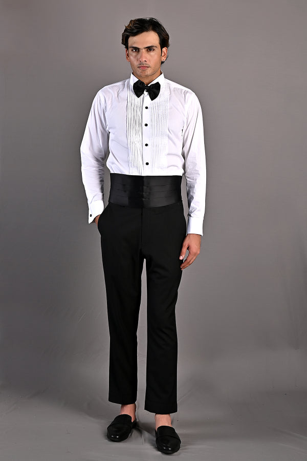 Constantine - Black Abstract Embroidered Tuxedo Set