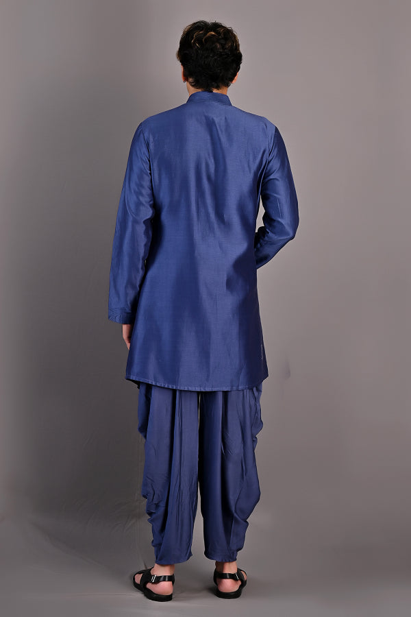 Jacinto - Blue Abstract Embroidered Kurta & Salwar Set