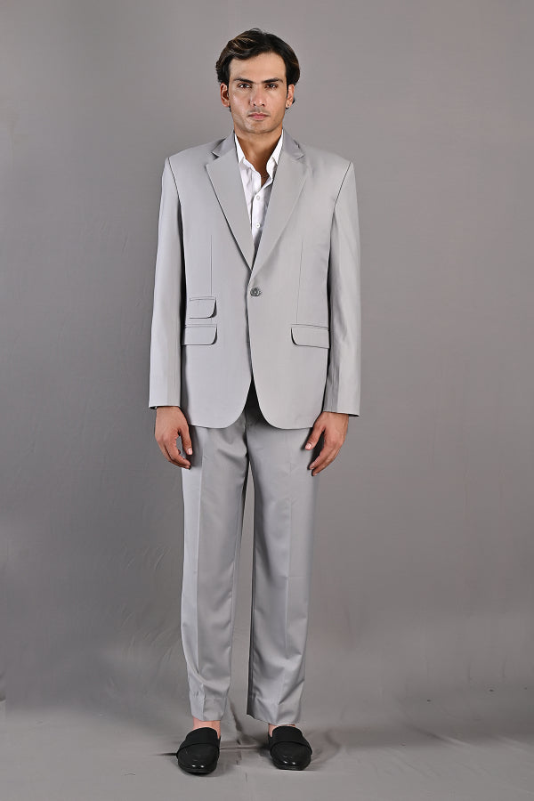 Aaron - Grey Suit Jacket Set