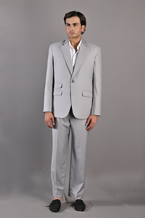 Aaron - Grey Suit Jacket Set