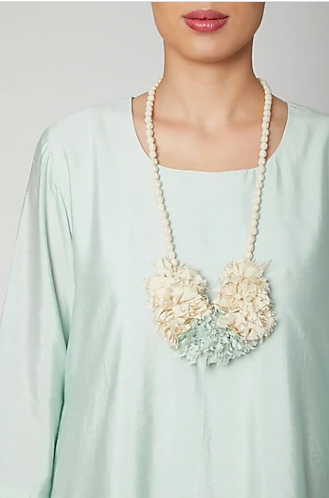 Dream- Mint green & off white Indo-Western Cowl Dress
