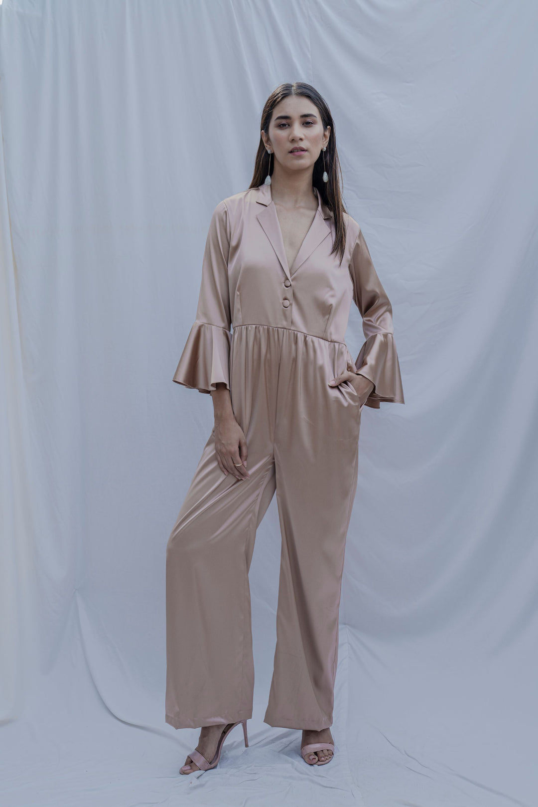 Merlyn- Jumpsuit With Bell Sleeve