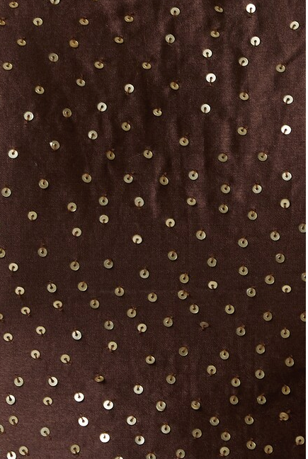 Chanderi Silk Embellished Lehenga Set in Brown
